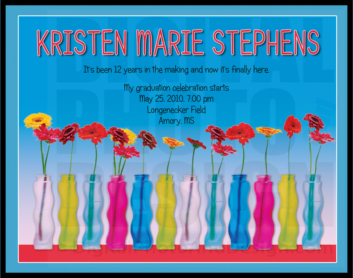 Kristen Marie Stephens Graduation Invitation | Designed by Digital Photo and Design